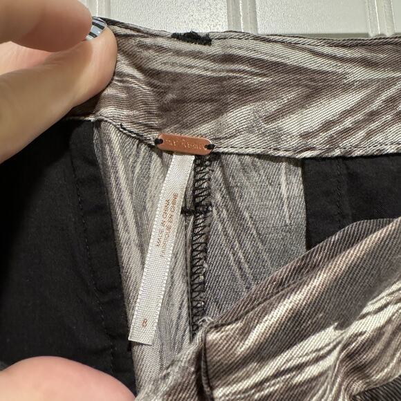 Free People Feather Print Wide Leg Pants Flowy Wide Leg Festival Boho Size 8 - Picture 4 of 6